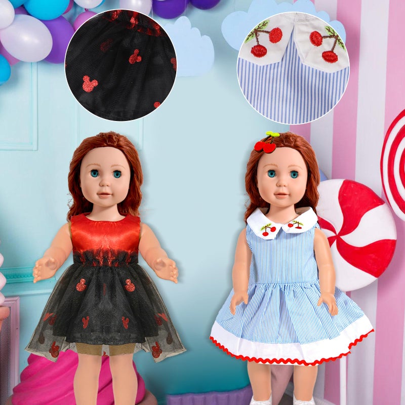 ARTST 18 inch Doll Clothes Accessories  ARTST 18PCS Doll Clothes Outfit Dress for 18 inch Dolls  Xmas Gift for Girls - Image 3